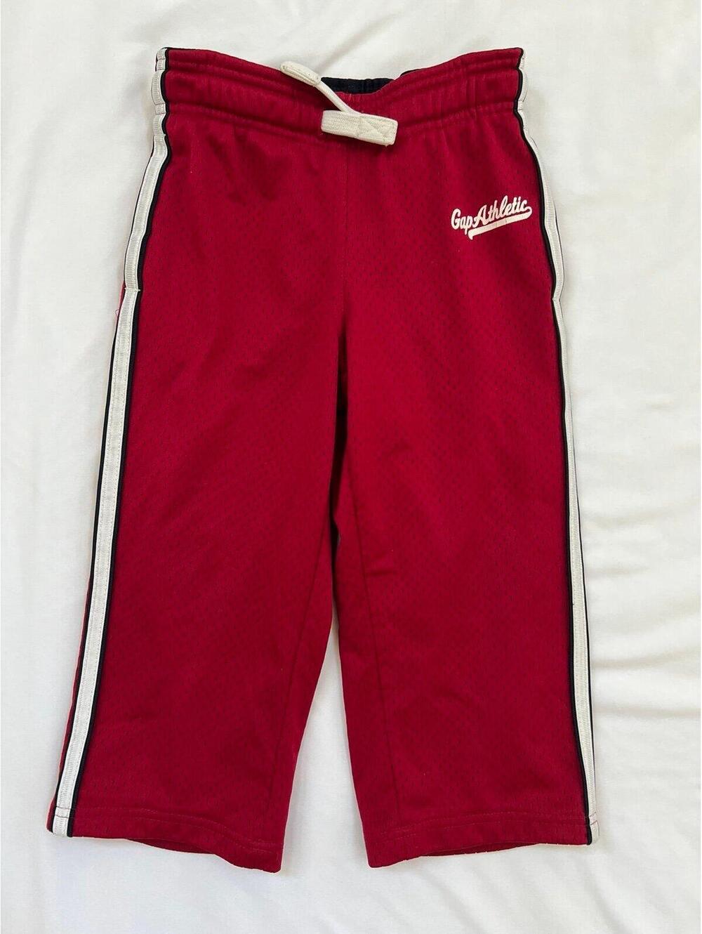 Gap kids boys XS (4-5) red mesh track pants